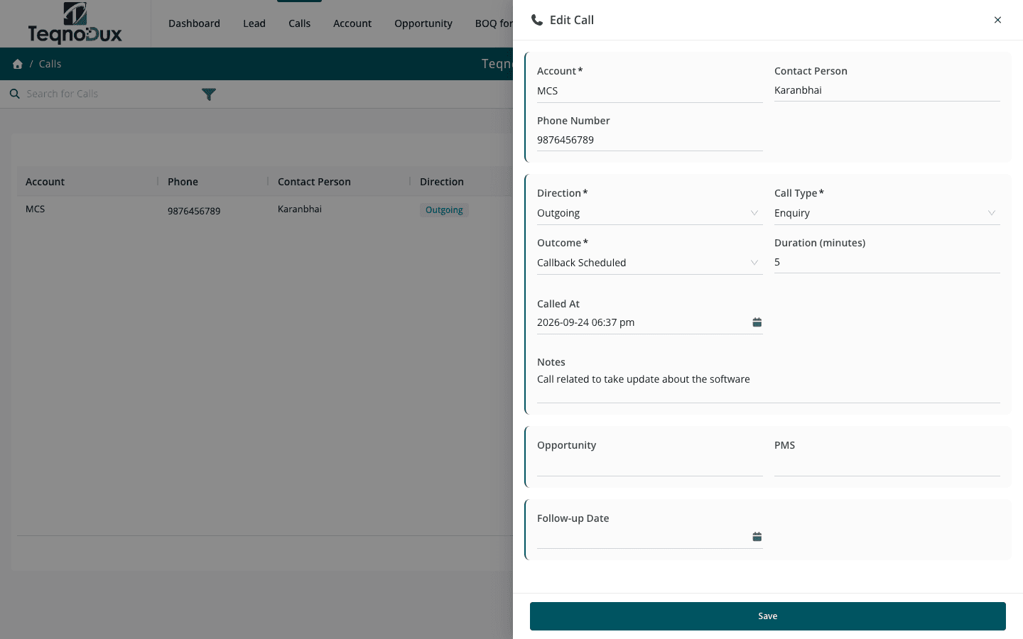 Calls & Activity in HVAC Flow